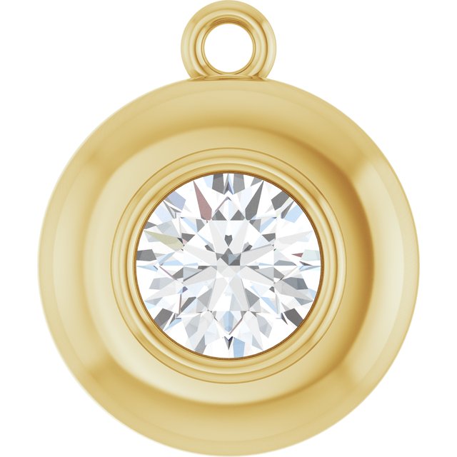 1/2 CT Natural Diamond Puffed Dangle