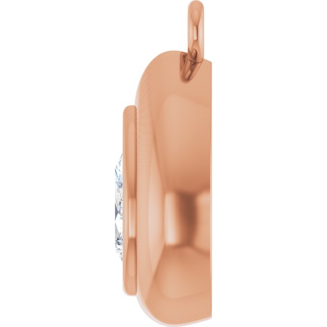 3/8 CT Natural Diamond Puffed Dangle