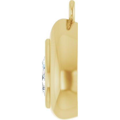 3/8 CT Lab-Grown Diamond Puffed Dangle
