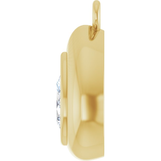 3/8 CT Natural Diamond Puffed Dangle