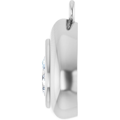 3/8 CT Lab-Grown Diamond Puffed Dangle