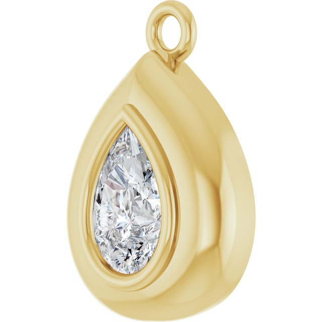3/8 CT Natural Diamond Puffed Dangle