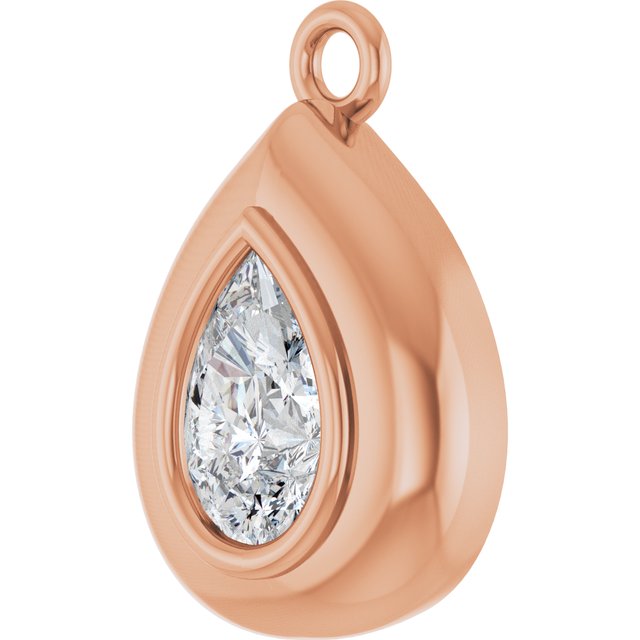 3/8 CT Natural Diamond Puffed Dangle