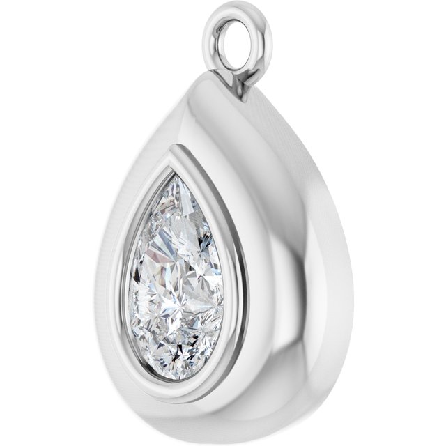 3/8 CT Natural Diamond Puffed Dangle
