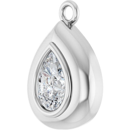 3/8 CT Lab-Grown Diamond Puffed Dangle