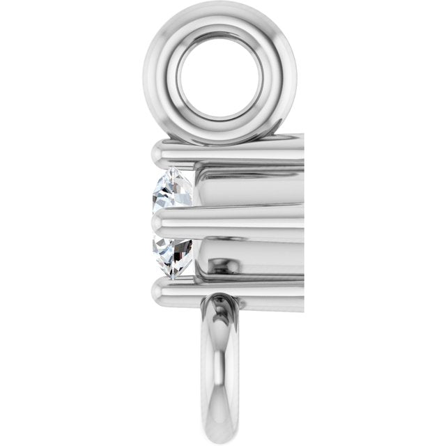 .015 CT Natural Diamond Link, 2.3 mm x 5.7 mm