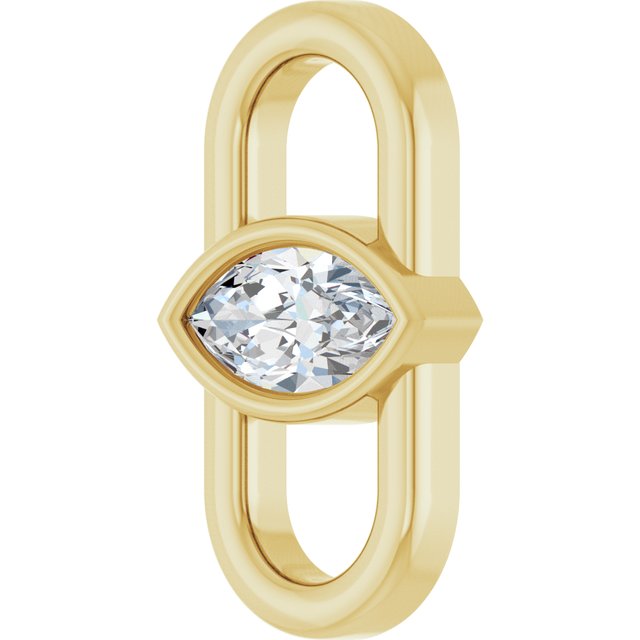 1/4 CT Natural Diamond Link, 7.6 mm x 13.2 mm