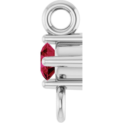 Natural Ruby Link, 3 mm x 6.4 mm