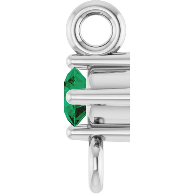 Natural Emerald Link, 3 mm x 6.4 mm
