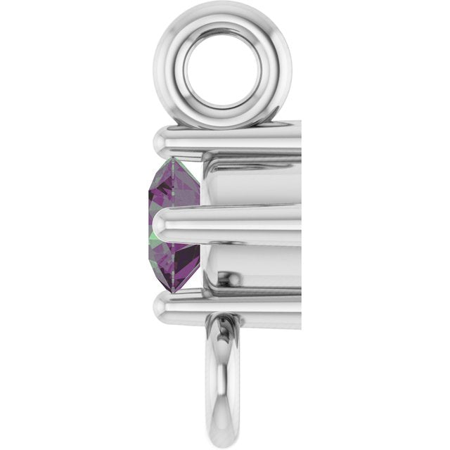 Natural Alexandrite Link, 3 mm x 6.4 mm