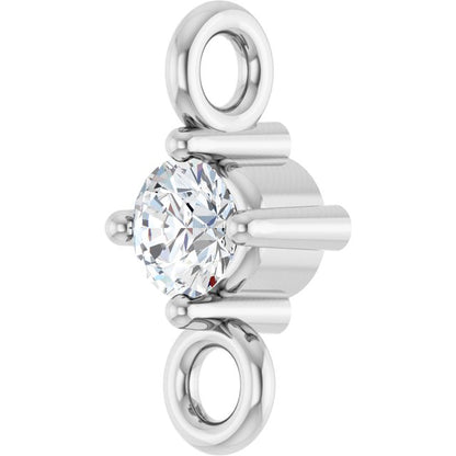 .03 CT Natural Diamond Link, 3 mm x 6.4 mm