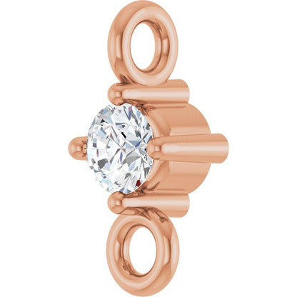 .03 CT Natural Diamond Link, 3 mm x 6.4 mm