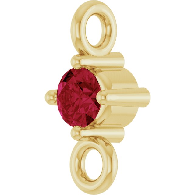 Natural Ruby Link, 3 mm x 6.4 mm