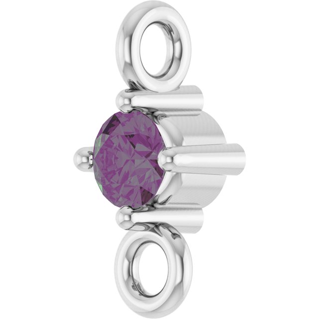 Natural Alexandrite Link, 3 mm x 6.4 mm