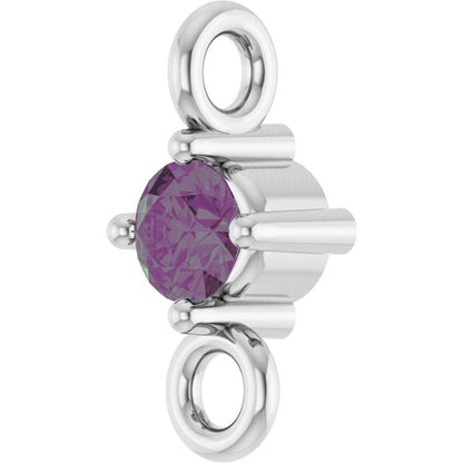 Natural Alexandrite Link, 3 mm x 6.4 mm