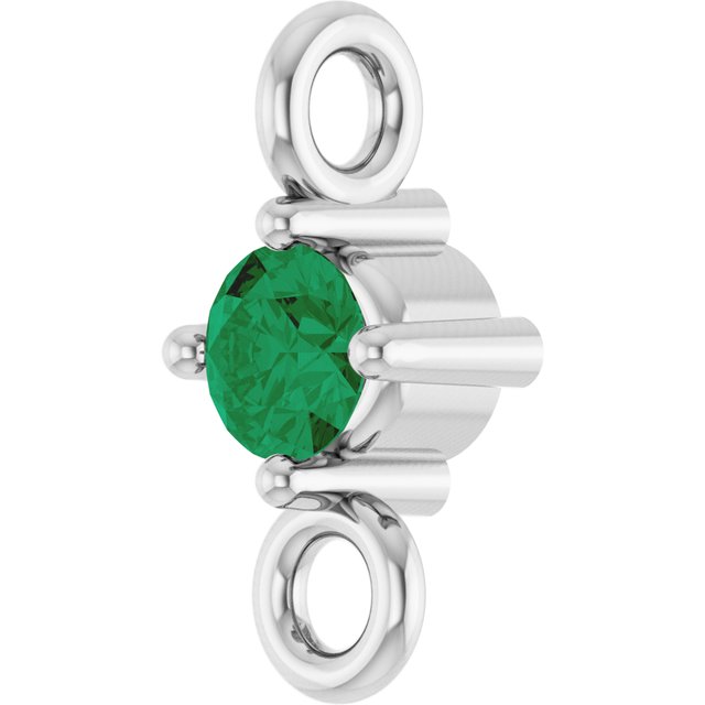 Natural Emerald Link, 3 mm x 6.4 mm