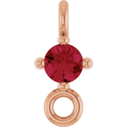 Natural Ruby Link, 3 mm x 6.4 mm