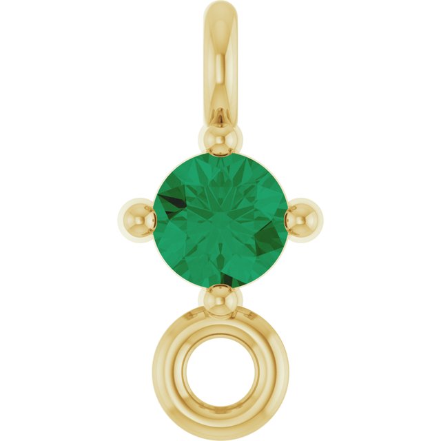 Natural Emerald Link, 3 mm x 6.4 mm