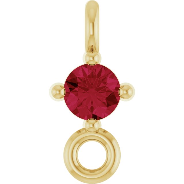 Natural Ruby Link, 3 mm x 6.4 mm