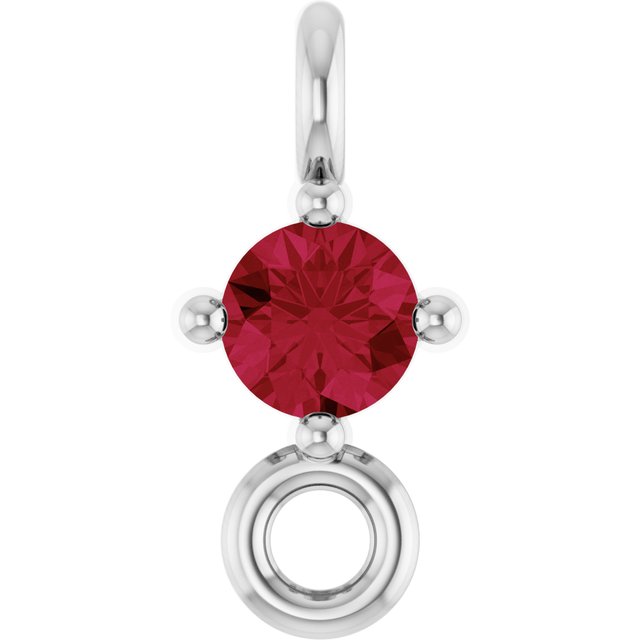 Natural Ruby Link, 3 mm x 6.4 mm