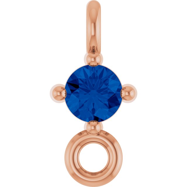 Natural Blue Sapphire Link, 3 mm x 6.4 mm