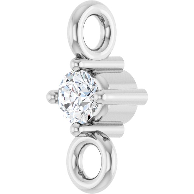.02 CT Natural Diamond Link, 2.5 mm x 6 mm
