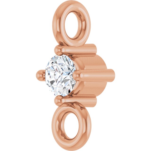 .02 CT Natural Diamond Link, 2.5 mm x 6 mm