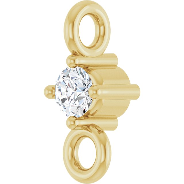 .02 CT Natural Diamond Link, 2.5 mm x 6 mm