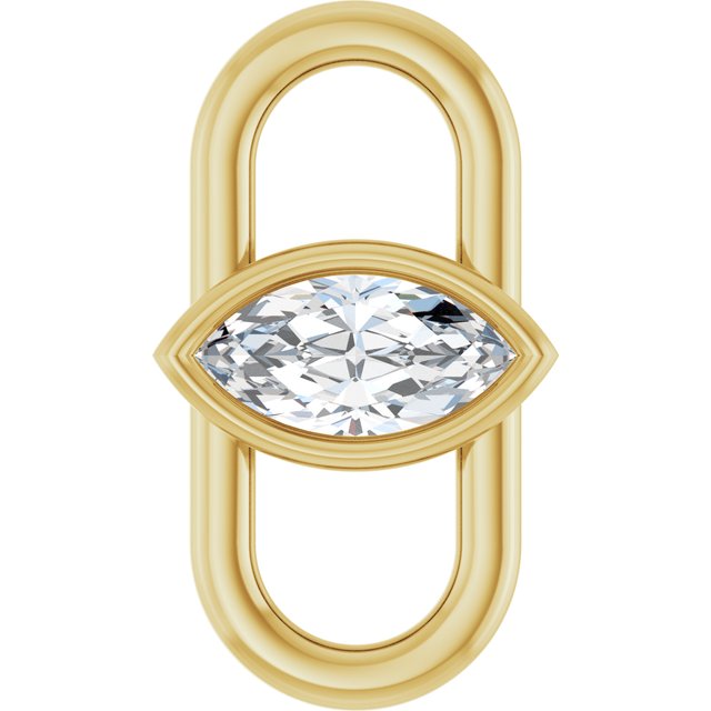 1/4 CT Natural Diamond Link, 7.6 mm x 13.2 mm
