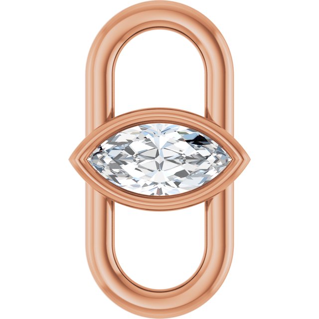 1/4 CT Lab-Grown Diamond Link, 7.6 mm x 13.2 mm