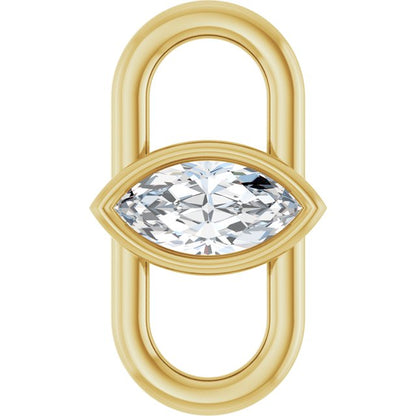1/4 CT Lab-Grown Diamond Link, 7.6 mm x 13.2 mm