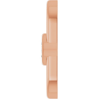 1/4 CT Lab-Grown Diamond Link, 7.6 mm x 13.2 mm