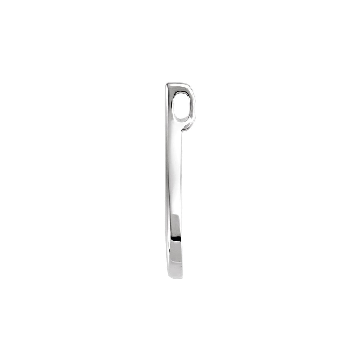 14K White Gold 22x12 mm Freeform Pendant