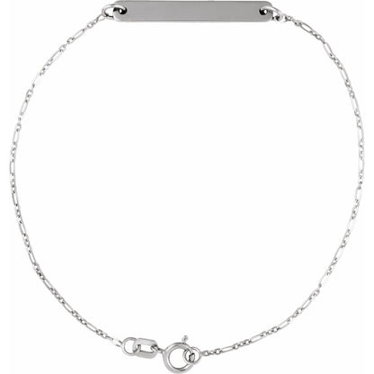 Engravable Bar 7" Bracelet (BRC979)