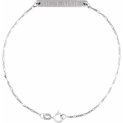 Engravable Bar 7" Bracelet (BRC979)