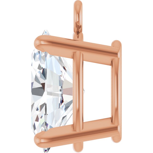 3/4 CT Natural Diamond 4-Prong Dangle