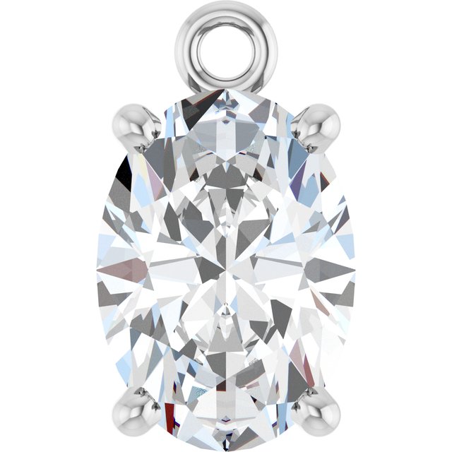 3/4 CT Natural Diamond 4-Prong Dangle