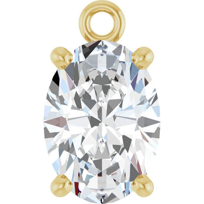 3/4 CT Lab-Grown Diamond 4-Prong Dangle