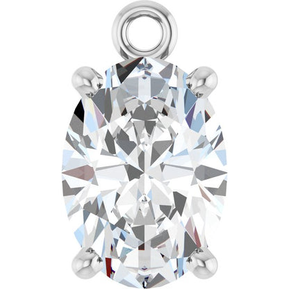 3/4 CT Lab-Grown Diamond 4-Prong Dangle