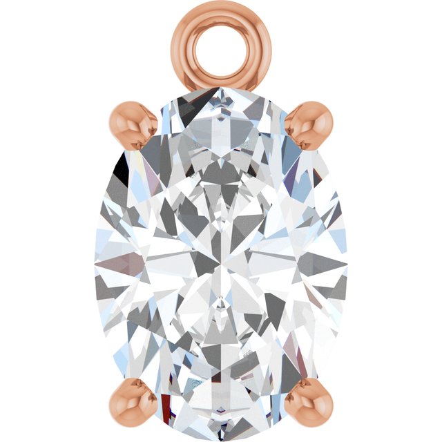 3/4 CT Lab-Grown Diamond 4-Prong Dangle