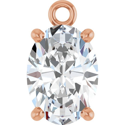 3/4 CT Lab-Grown Diamond 4-Prong Dangle