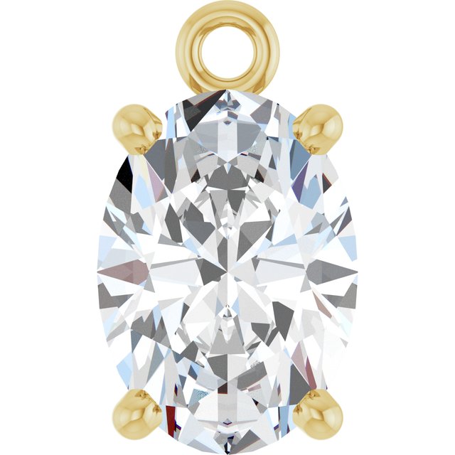 3/4 CT Natural Diamond 4-Prong Dangle