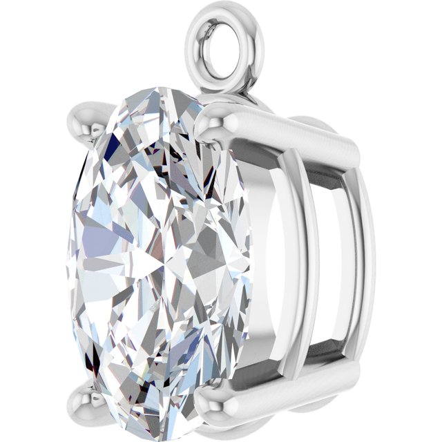3/4 CT Natural Diamond 4-Prong Dangle