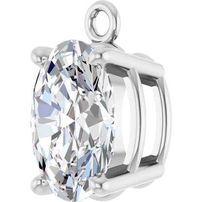 3/4 CT Natural Diamond 4-Prong Dangle