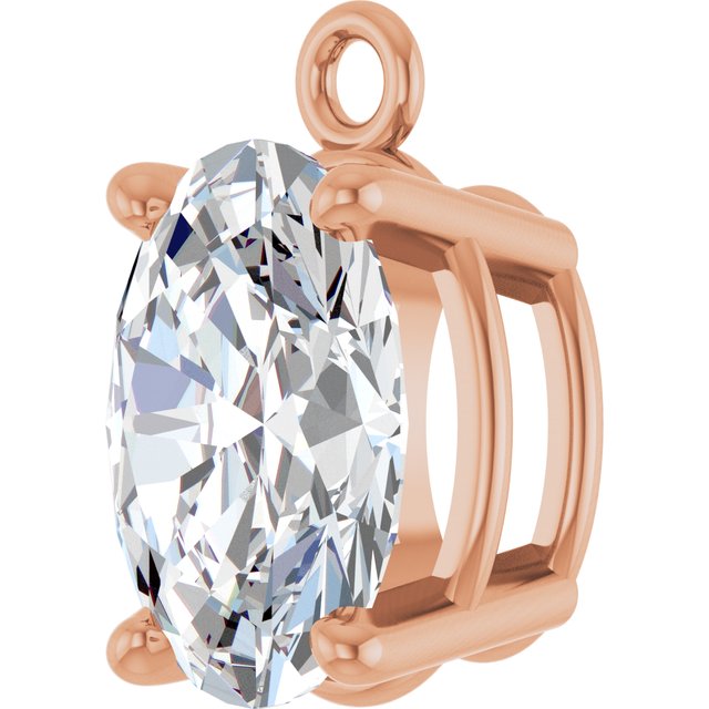 3/4 CT Lab-Grown Diamond 4-Prong Dangle