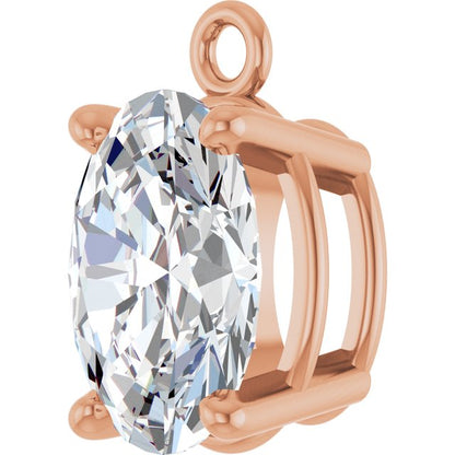 3/4 CT Lab-Grown Diamond 4-Prong Dangle
