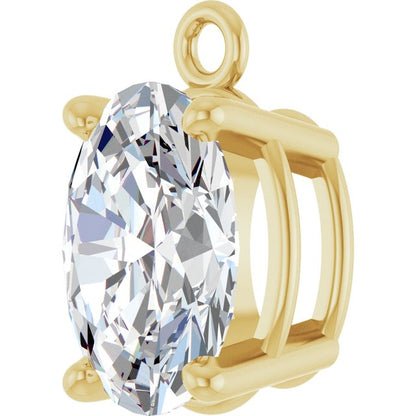 3/4 CT Natural Diamond 4-Prong Dangle