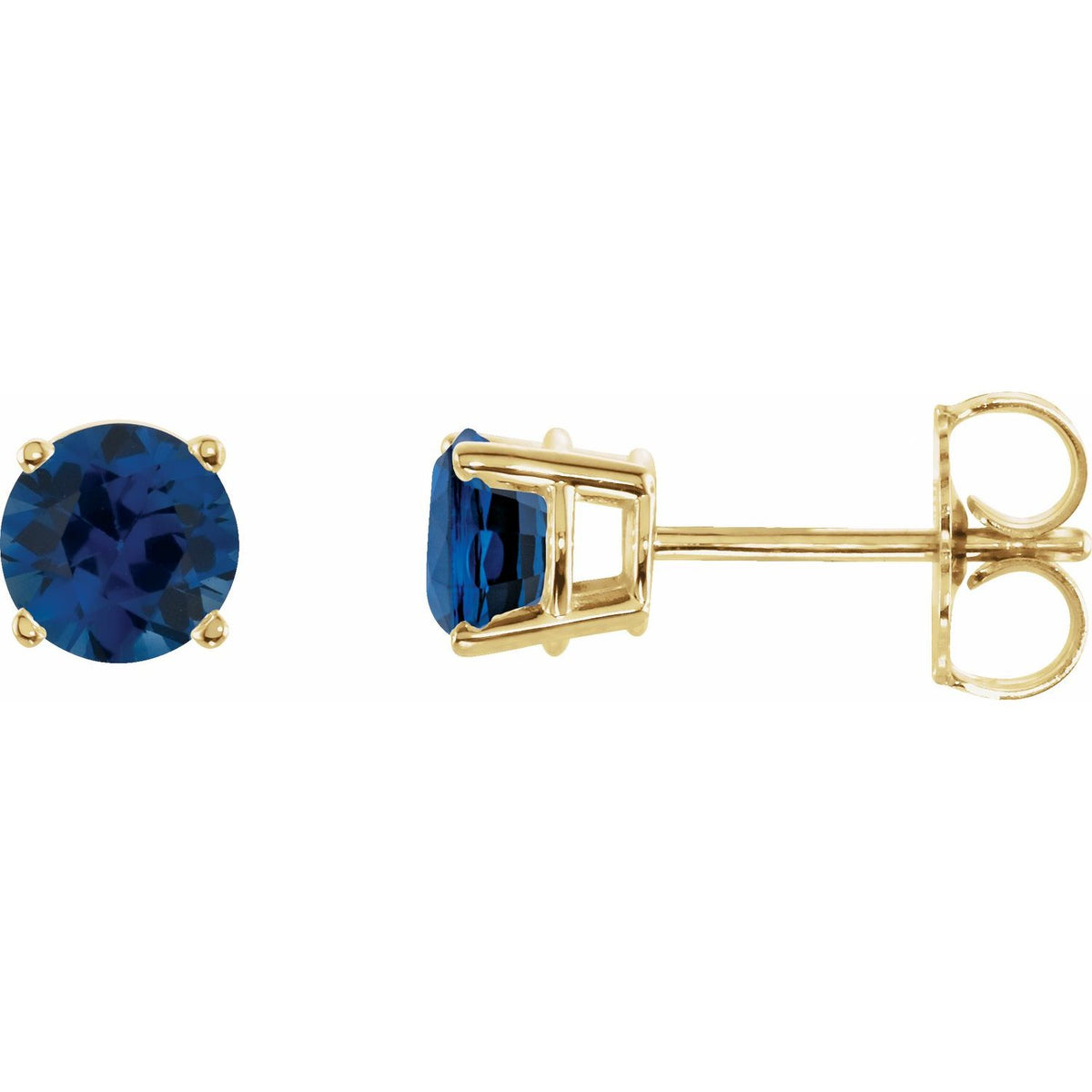 Lab-Grown Blue Sapphire Earrings (1874)