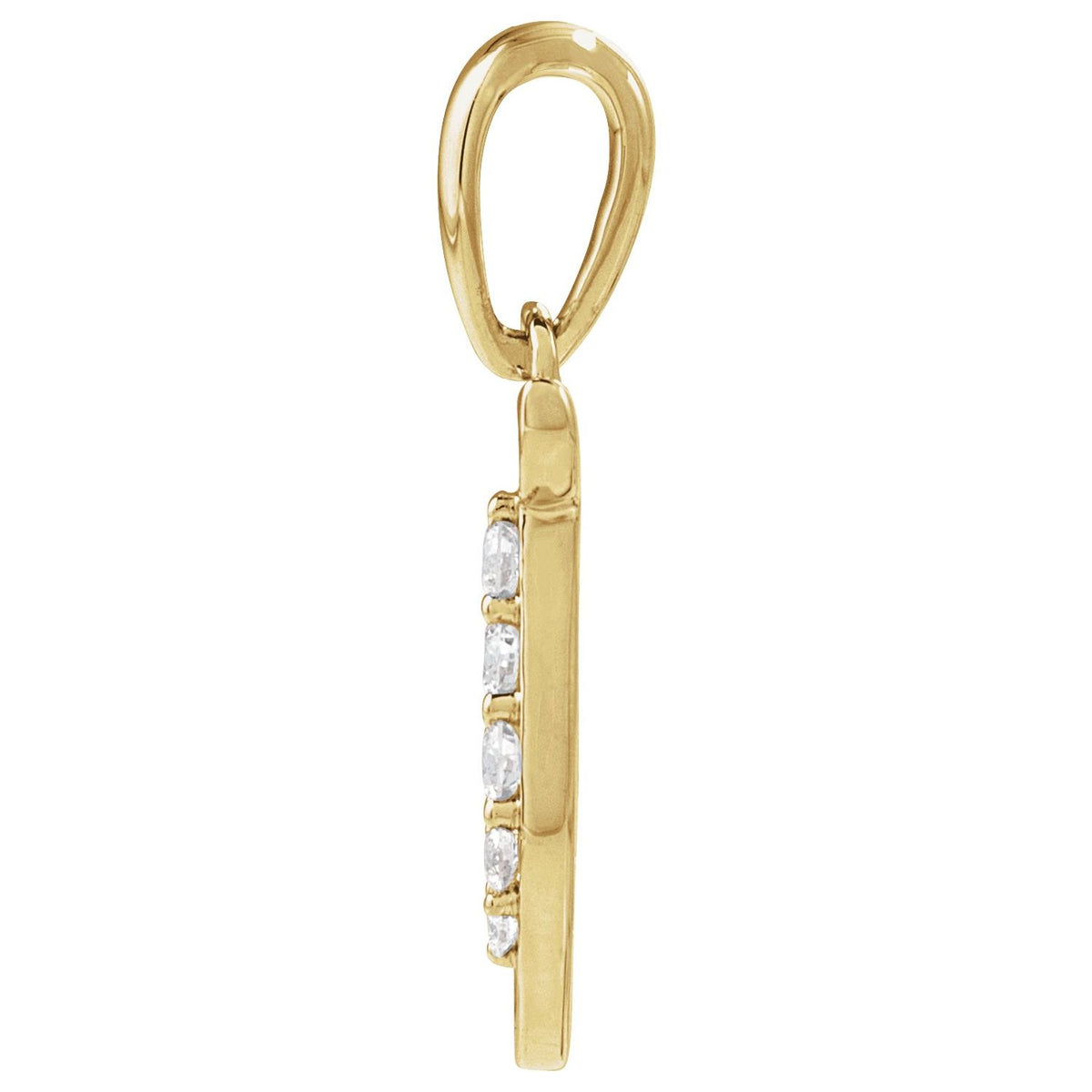 1/10 CTW Natural Diamond Initial Pendant