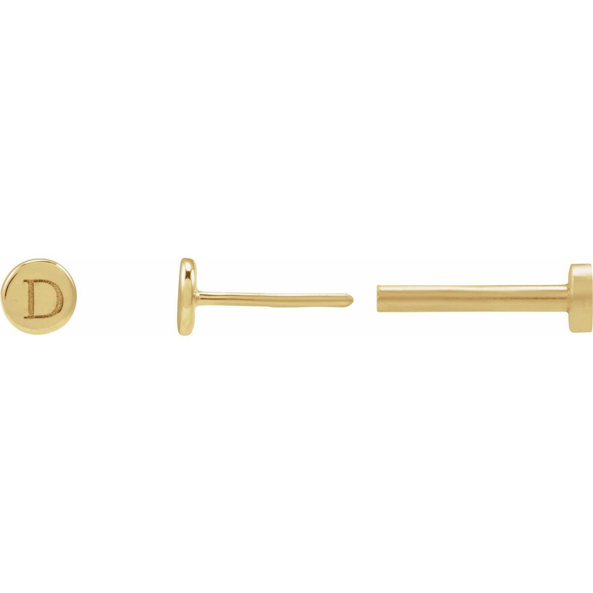 Engravable Disc Earring
